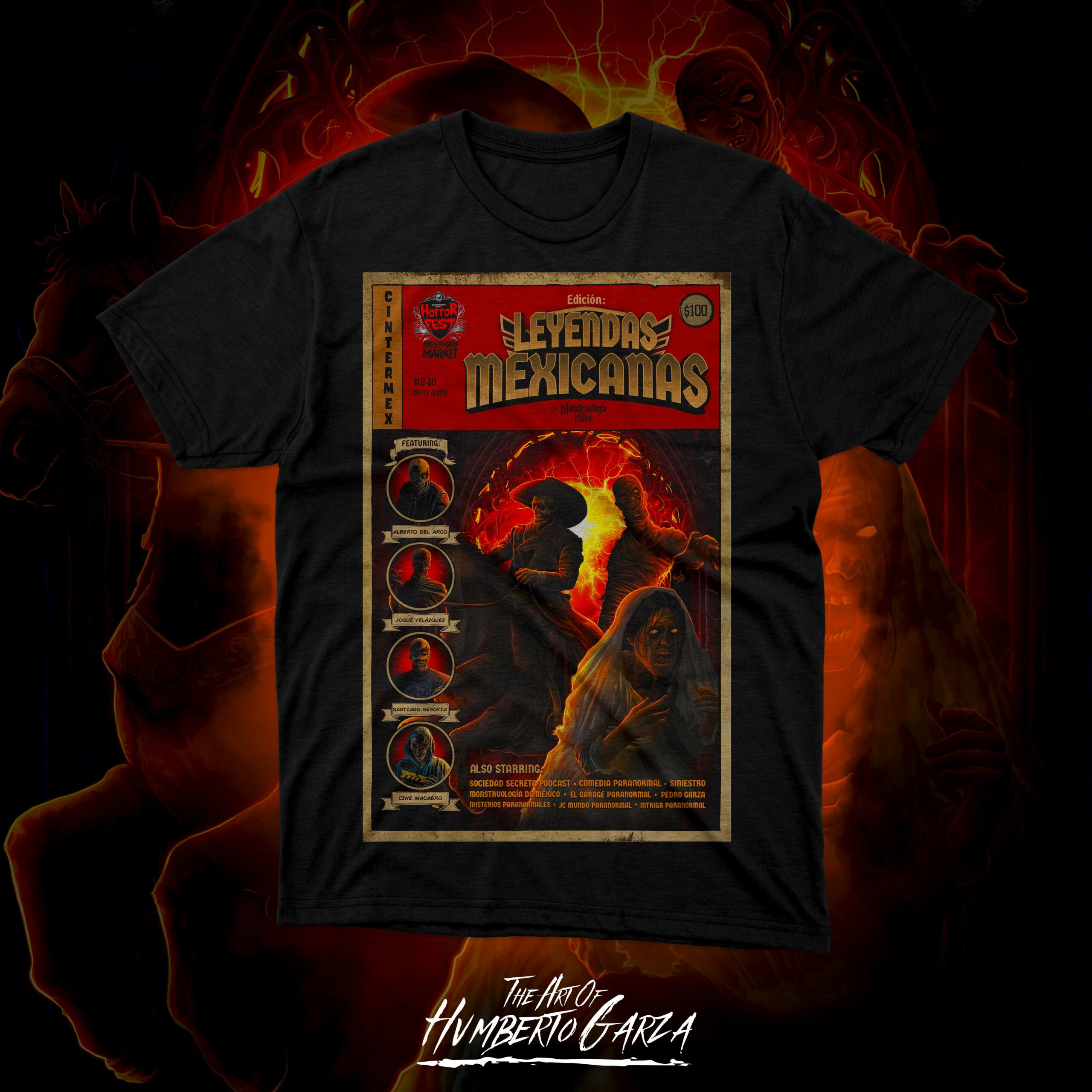 T-Shirt Caballero - Playera Oficial Horror Fest Edición: Leyendas de México