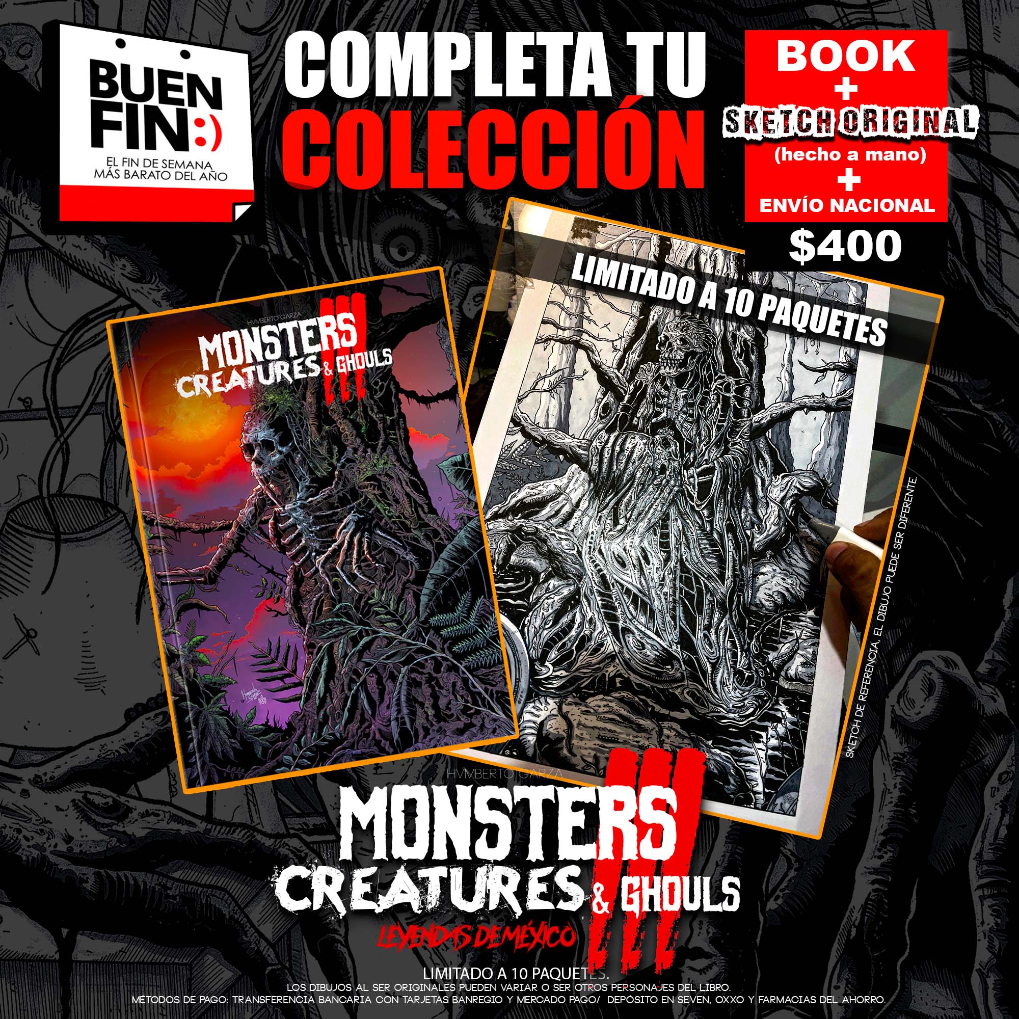Oferta Especial Buen fin 2025: "Monsters, Creatures & Ghouls III" Leyendas de México + Sketch Original
